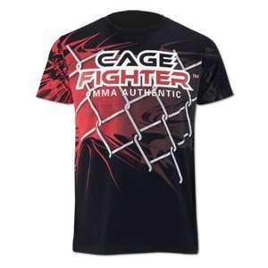 MMA Authentics Cage Fighter Cage Swirl Tee  Sports 