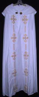New Vestment White Cope Humeral Veil Gold Embroidery  