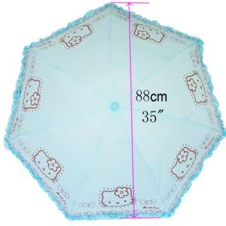 New Kitty Compact Parasol Ruffle Folding Umbrella DKT02  