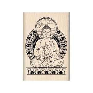  BUDDHA Wood Mounted Rubber Stamp InkaDinkaDo Arts, Crafts 