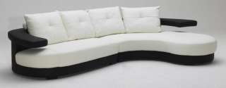 KK899 BLACK AND WHITE Ultra modern Sectional Sofa LOOK  