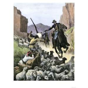  U.S. Cavalry Soldier Shooting Apache Sheep Herders in a 
