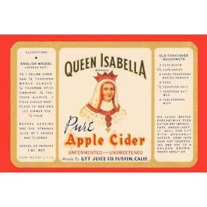  Queen Isabella Pure Apple Cider 1920 12 x 18 Poster