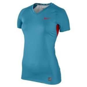  Nike Pro Womens Hyper Cool V Neck Running T  Shirt Size M 