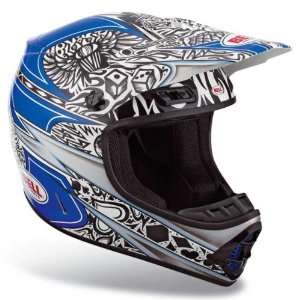 Bell MX 1 Speed Tat Blue Full Face Motocross Helmet 2010 Model 