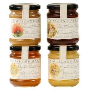 Big Island Bees Honey Sampler   Set Of 4  Grocery 