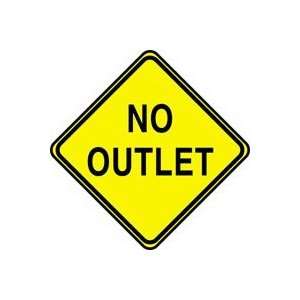  NO OUTLET Sign   24 x 24 .080 High Intensity Reflective 