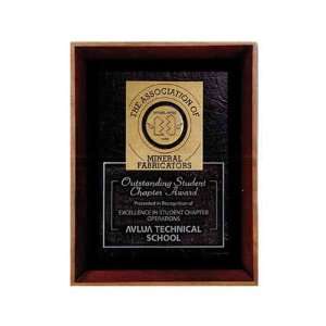   award plaque with two etched metal plates.  Kitchen
