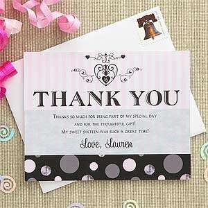 Sweet Sixteen Personalized Thank You Notes