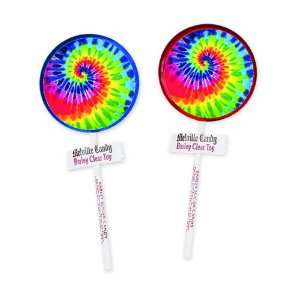 Melville Candy Lollipops, Tye Dye Lollipops, 1.3 Ounce Lollipops (Pack 