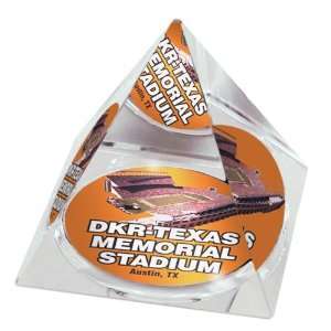  NCAA Texas Longhorns Stadium Crystal Pyramid Paperweight 