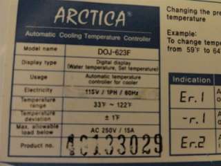   Aquarium Chiller Temperature Cooler Controller DOJ 623F  