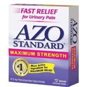   pack of 6 AZO STANDARD MAX STRENGTH 12 Tablets
