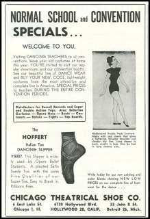 1952 vintage ad for CHicago Theatrical Shoe Company  