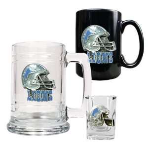  Detroit Lions Mugs & Shot Glass Gift Set Sports 