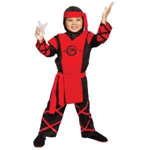 Lets Party By Paper Magic Dragon Ninja Toddler Costume / Black/Red 