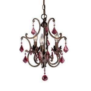   MN CHU028WP 3 Light Perouges Mini Chandelier, Weather Home
