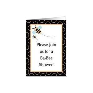  Baby Shower Invitation, Buzzing Honey Bumble Bee with Baby Bee 