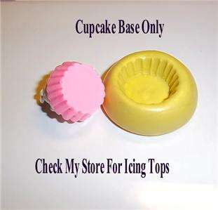Miniature Cupcake Base Flexible Push Mold   Clay E196  