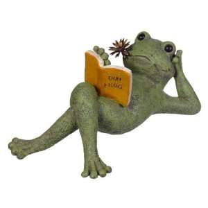  Frog Reading A Book Figurine From Grasslands