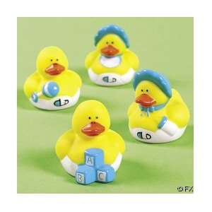  24 Mini Baby Boy Rubber Duck Duckys Blue Shower Favors 