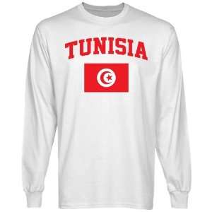    Tunisia Flag Long Sleeve T Shirt   White