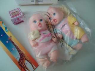 GERBER BIRTHDAY BABY TWINS LUCKY DOLLS NEW W CLOTHES 92  