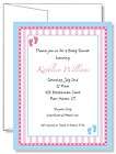 Custom Personalized Twins Pink & Blue Baby Feet Baby Shower 