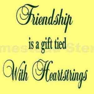 3370 I Primitive Stencil ~ FRIENDSHIP IS A GIFT TIED  