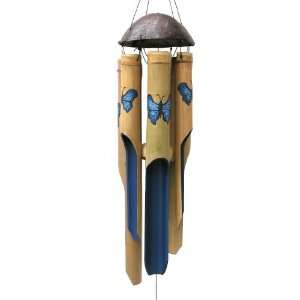    Cohasset 128 Large Butterfly Wind Chime, Blue Patio, Lawn & Garden