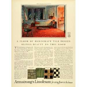  1925 Ad Flooring Tile Design Handcraft Floor Sleeping Porch 