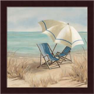   Vacation II by Carol Robinson Adirondack Chair Beach 12x12 Framed Art