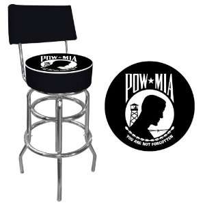  POW Padded Bar Stool with Back   Game Room Products Pub 