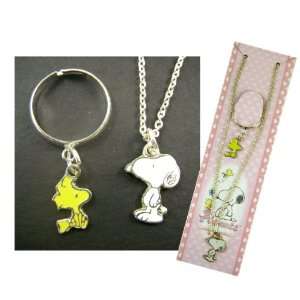     Snoopy Necklace + Woodstock Ring (Silver Chain) Toys & Games