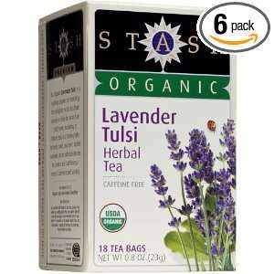 Stash Tea Company Organic Lavender Tulsi Herbal Tea, 18 Count Tea Bags 