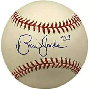  Brian Jordan Autographed Baseball