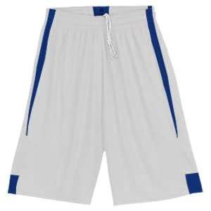  Badger B Jam Dazzle Basketball Shorts WHITE/NAVY YM 