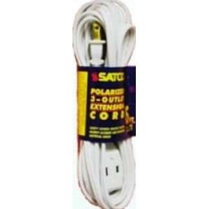  Satco Extension Cord 15 ft White (3 Pack) Health 