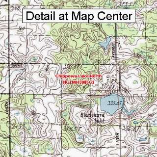  USGS Topographic Quadrangle Map   Chippewa Lake North 
