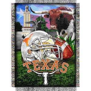 Texas Longhorns Woven Tapestry NCAA Throw (Home Field Advantage) by 
