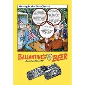  Ballantines Beer   Moving in the Best Circles   12x18 