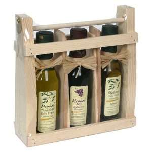 Melinas 3 Piece Gift Pack, 7 Inch Romanian Blown Cruet, Olive Oil and 