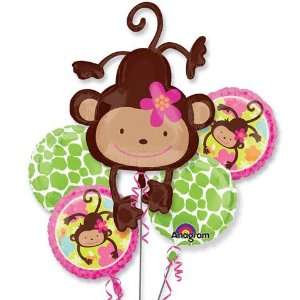  Monkey Love 5 Piece Mylar Balloon Bouquet Toys & Games