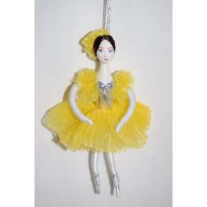  Porcelian Ballerina Doll Yellow 
