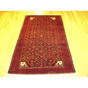  3x6 Hand Knotted Baluch Persian Rug   68x38