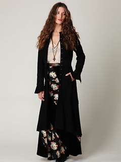 NEW FREE PEOPLE Gorgeous Flared Floral TWISTED VELVET MAXI SKIRT 2 4 