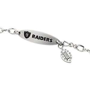   Oakland Raiders Team Name and Logo Bracelet   7.5 Katarina Jewelry