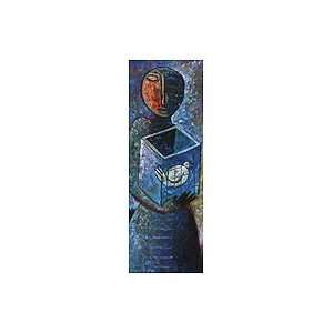  NOVICA Pop Art Painting   Peace in His Hands