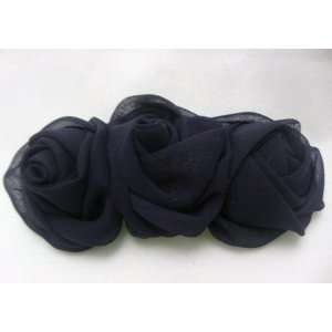  NEW Navy Triple Rose Bud Hair Flower Clip, Limited 