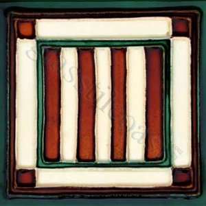  Bandera 6 x 6 Green 6 x 6 Deco Tiles Glossy Ceramic 
